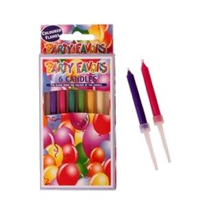 Birthday Candles Coulour-Flame 6pc