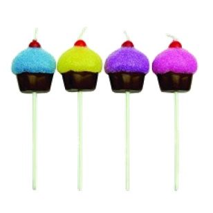 Cupcake Assorted Candles 25mm (8)