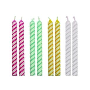 Medium 4 Striped Candles 59mm (24)