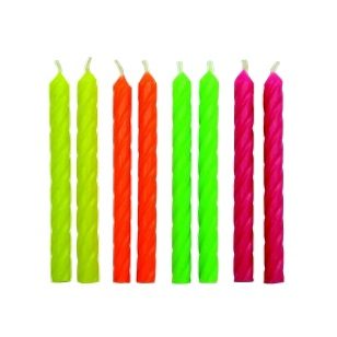 Neon Spiral Candles 59mm