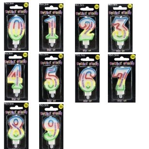 Number Candles 7cm