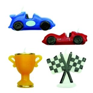 Racing Cars Candles 45mm 4pc