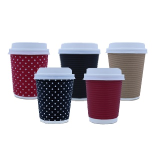 Horizontal Ripple Coffee Cups 25pc