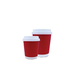 Red Double Wall Coffee Cups 25pc