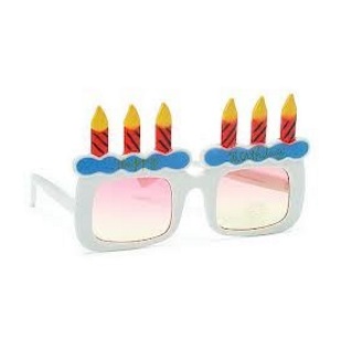 Happy Birthday Glasses Plain White