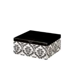 Black Damask Cake Box