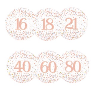 18" Foil Balloon Sparkling Rose