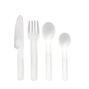 Plastic White Cutlery