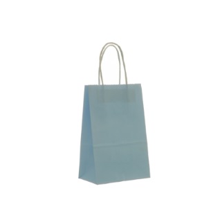Paper Bag With Handle - Light Blue 22x13x8cm 10pc